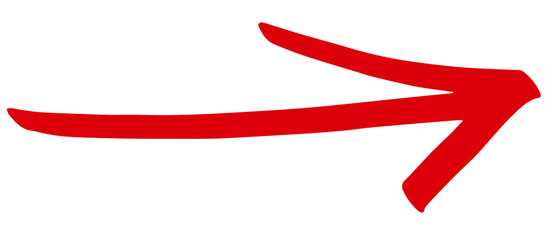 カラフルな手書き風矢印イラスト ベクター