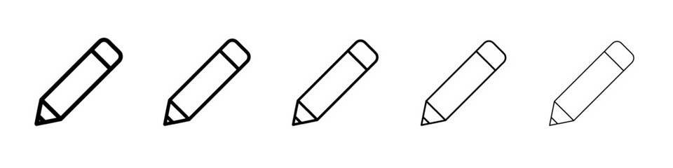 pencil icon vector outline symbol or illustration