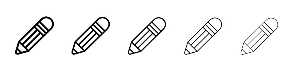 pencil icon vector outline symbol or illustration