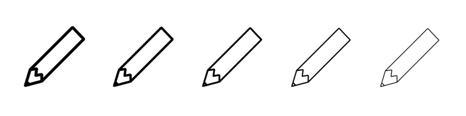 pencil icon vector outline symbol or illustration
