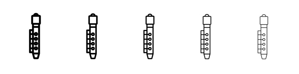 piccolo icon vector outline symbol or illustration