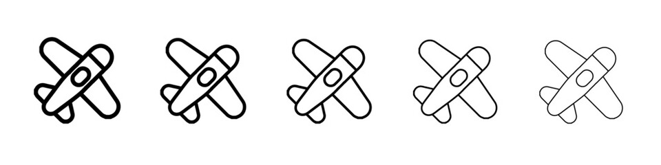 plane icon vector outline symbol or illustration