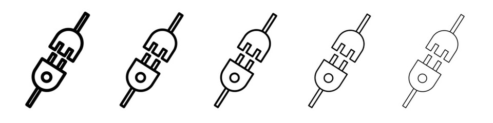 plug icon vector outline symbol or illustration