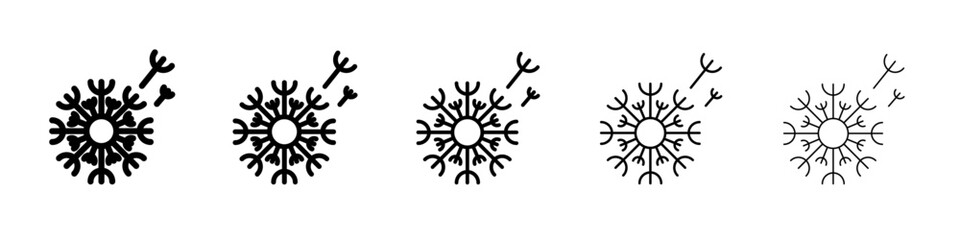 Pollen icon vector outline symbol or illustration