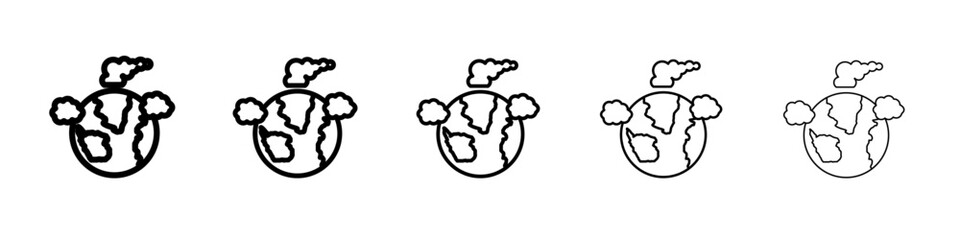 pollution icon vector outline symbol or illustration