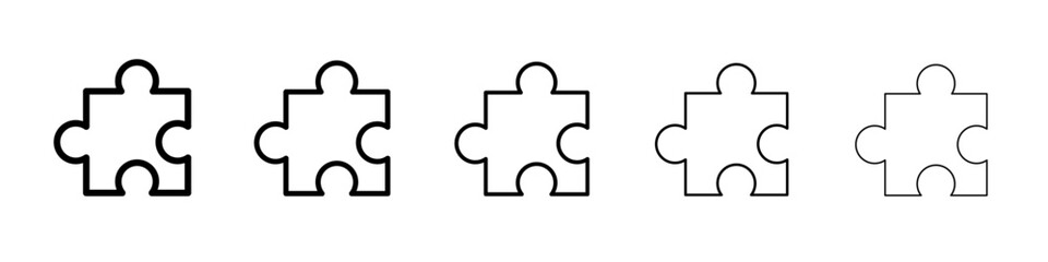 Obraz premium puzzle icon vector outline symbol or illustration