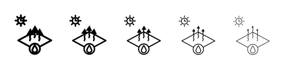 quick dry icon vector outline symbol or illustration