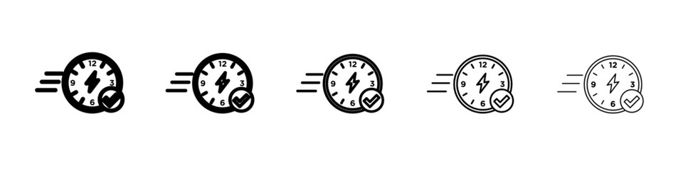quick response icon vector outline symbol or illustration