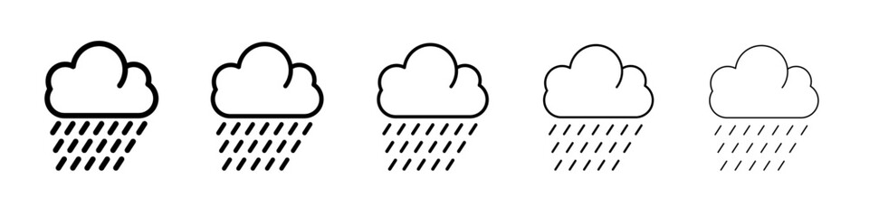 Rain icon vector outline symbol or illustration