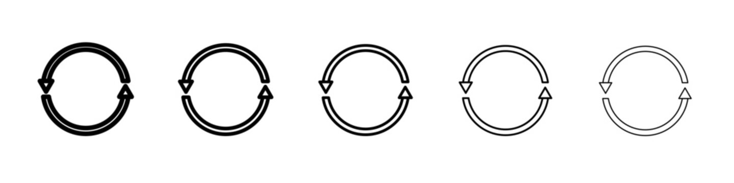 Repeat icon vector outline symbol or illustration