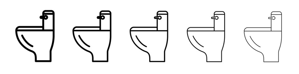 restroom toilet icon vector outline symbol or illustration