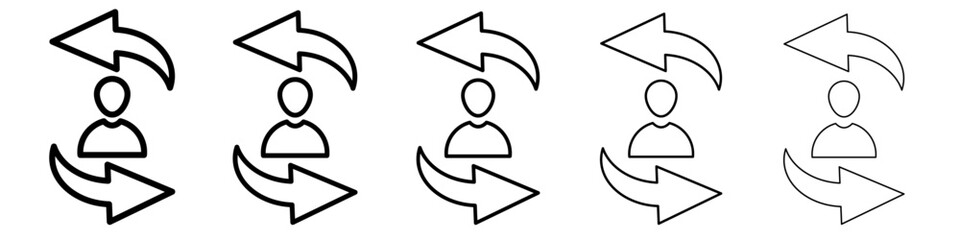 Retention icon vector outline symbol or illustration