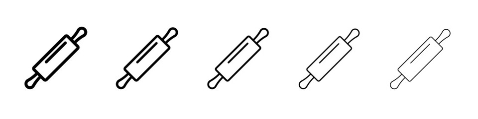 rolling pin icon vector outline symbol or illustration