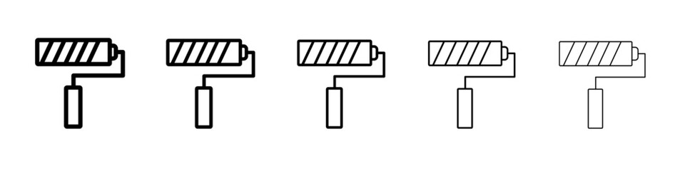 roller icon vector outline symbol or illustration