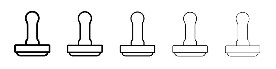 Rubber Stamp icon vector outline symbol or illustration