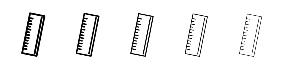 Ruler icon vector outline symbol or illustration