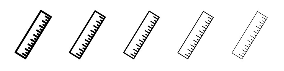 ruler icon vector outline symbol or illustration