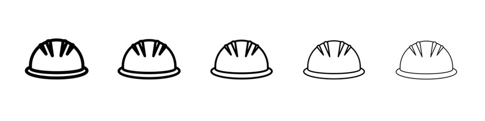 Safety helmet icon vector outline symbol or illustration