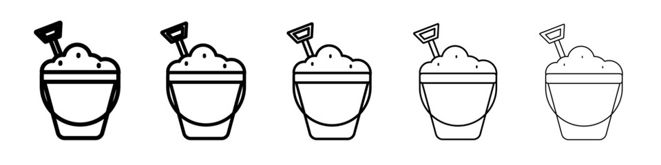 Sand bucket icon vector outline symbol or illustration © Muhtemel