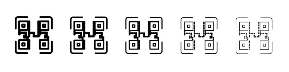 Scan barcode icon vector outline symbol or illustration