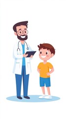 Pediatrician Educating Children in a Friendly Setting