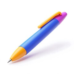 Colorful Pen with White Background.