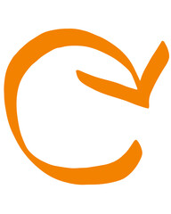 カラフルな手書き風矢印イラスト ベクター