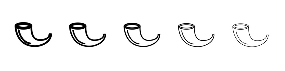 Shofar icon vector outline symbol or illustration