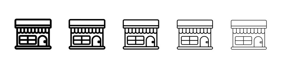 shop icon vector outline symbol or illustration