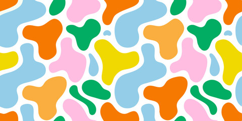 Colorful Pattern: An vibrant pattern with flowing, organic shapes in various colors, creating a visually captivating and cheerful design.