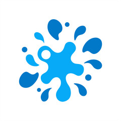 Creative Set of Water Splash Shapes Vector Clipart on Transparent Background for Web and Graphic Design