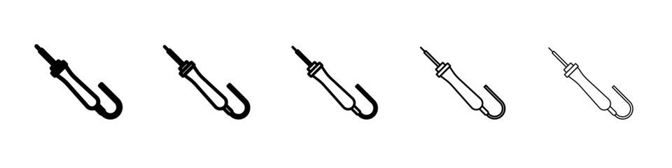 Soldering iron icon vector outline symbol or illustration