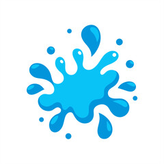Creative Water Splash Pack with Various Shapes Vector on Transparent Background for Web and Graphic Design