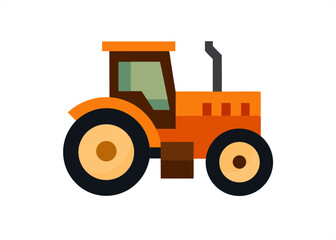 Farm Equipment Tractor Clip Art on Transparent Background for Web and Graphic Design