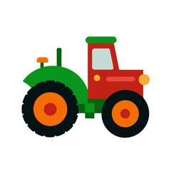 Farm Equipment Tractor Clip Art on Transparent Background for Web and Graphic Design