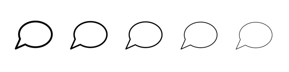 Speech Bubble icon vector outline symbol or illustration