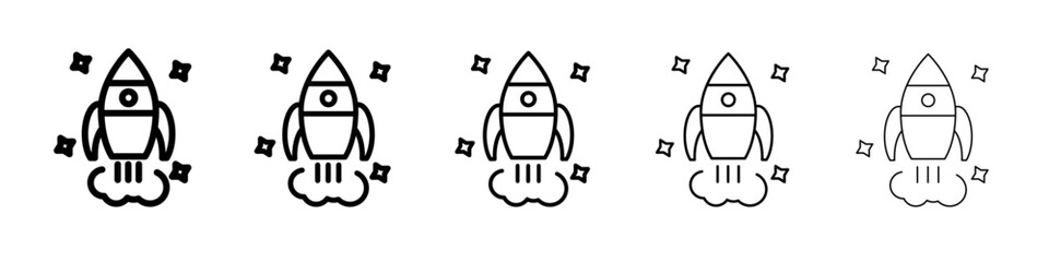 startup icon vector outline symbol or illustration