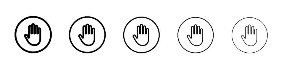 Obraz premium stop sign vector outline symbol or illustration