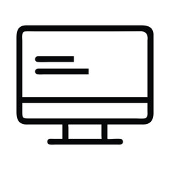 Minimalist Desktop Computer Icon Representing Technology and Digital Information Access in a Simple and Clean Design
