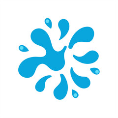 Multiple Water Splash Shapes Creative Vector Clip on Transparent Background for Web and Graphic Design