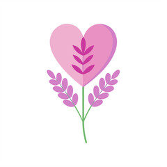 Romantic Heather Bloom Clipart on Transparent Background for Web and Graphic Design