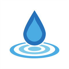 Simple Clean Water Drop Ripple Effect Vector on Transparent Background for Web and Graphic Design