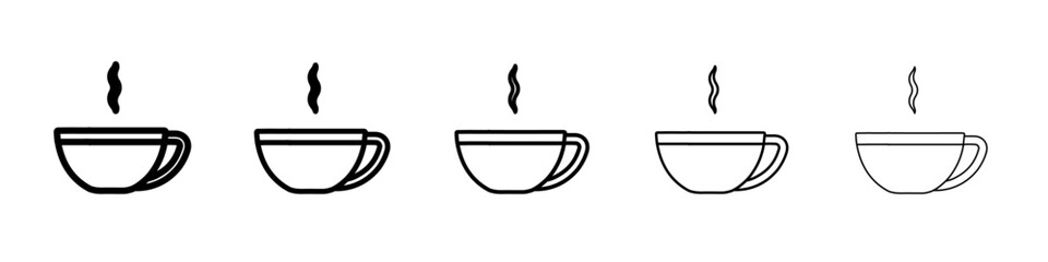 tea icon vector outline symbol or illustration