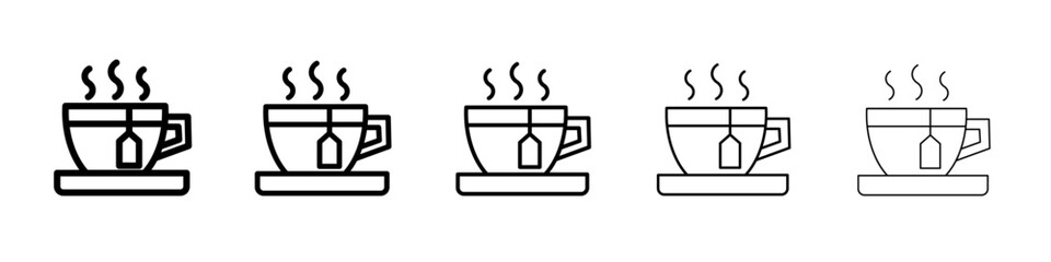 tea icon vector outline symbol or illustration