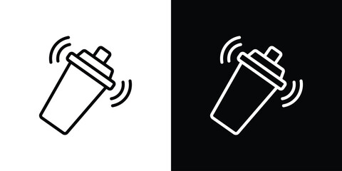 Shaker icon vector graphics in strokes
