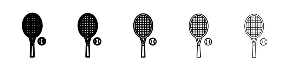 Tennis icon vector outline symbol or illustration