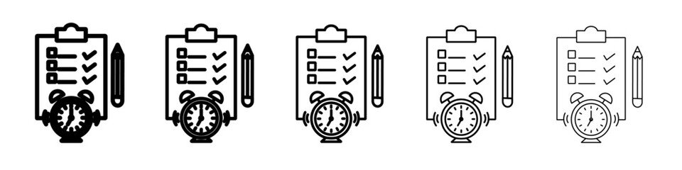 testing time icon vector outline symbol or illustration © Muhtemel