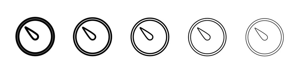 timer icon vector outline symbol or illustration