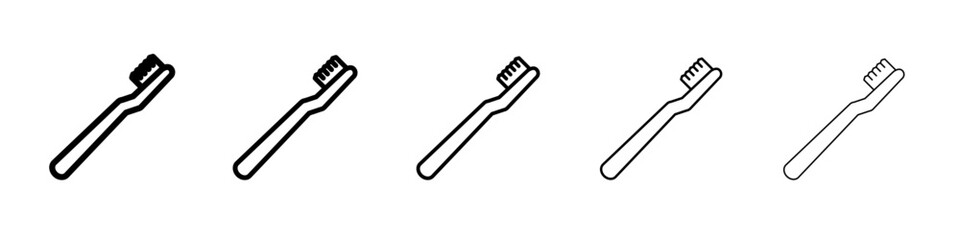 tooth brush icon vector outline symbol or illustration