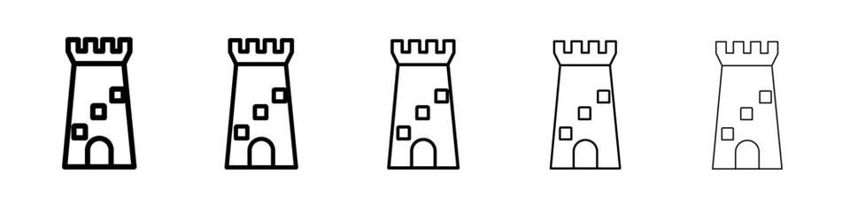 tower icon vector outline symbol or illustration